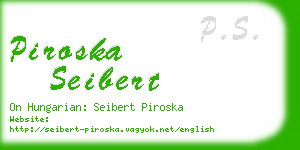 piroska seibert business card